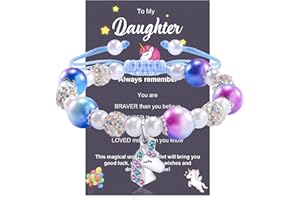 VGWON Unique Unicorn Bracelet for Girls - Gifts for Daughter Granddaughter Niece - Perfect Birthday, Back to School, and Christmas Gift - Comes with Magical Box