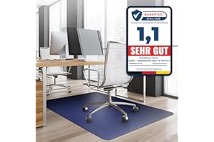 Office Marshal® Bodenschutzmatte in Trendfarben | 90 x 120 cm für Hartböden | ohne schädliche Weichmacher und PVC | Größe und viele Farben zur Auswahl (Dunkelblau)
