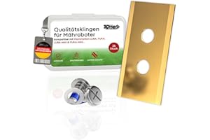 3DHerb® 36 x Hochwertige Ersatzmesser kompatibel mit Mammotion LUBA, LUBA 2, YUKA, LUBA Mini & YUKA Mini - 0,9 mm Blattstärke für langes Rasenmäher Vergnügen - Titan Klingen - Schrauben mit Sicherung
