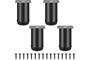 BUT OSWETF 4 Pz Piedini per Mobili Regolabili Altezza 0-15 mm, Piedini Regolabili per Mobili, 10cm Gambe per Mobili, Piedi Regolabili per Mobili, Metallo Piedini per Letto Divano Armadietto Tavolo Gambe