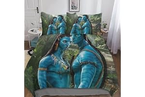 CIFEAR 3D Avatar Bettwäsche Set Kinder Bettbezug Set Avatar Betten Set Für Kinder Mädchen Jungen Ultraweiche Mikrofaser Bettbezüge Set, Niedlich Double（200x200cm）