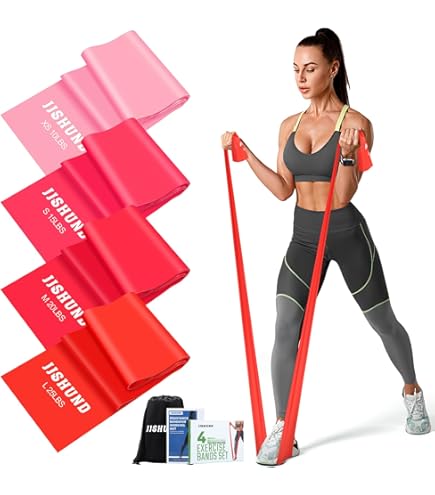 Set 4 Fasce Elastiche Fitness - Resistance Band Per Allenamento | Yoga, Pilates, Palestra | Con Borsa - Foto 10