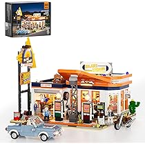 FUNWHOLE Vedetta Campeggio Illuminazione Set di costruzione, Retro Torre di guardia Camp Terreno con RV, Foresta selvaggia Modello Mattone Giocattolo per Famiglia 1426 Pcs per Adulti e Adolescenti