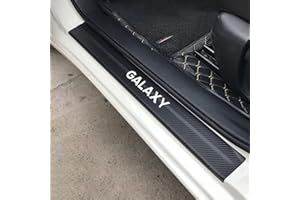 SYMILOV 4 Stück Auto Einstiegsleisten Schutzfolie für Fo-rd Fiesta Focus ST-Line C-MAX S-MAX Türschwelle Lackschutz, Kohlefaser Aufkleber Kantenschutz Styling Tuning Zubehör, Galaxy