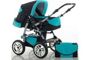 DEIN_BABYLADEN Kombi-Kinderwagen Flash 2 in 1 inkl. Sportsitz und umfangreichem Zubehör in 38 Farben