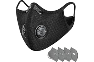 damdos Wiederverwendbare Sturmhaube Gesichtsfilter Sicherheit Outdoor Sport Reiten Maske Radfahren Fahrrad Gesichtsmaske Nylon Spandex Aktivkohle winddicht staubdicht