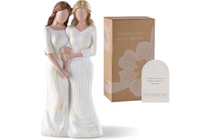 Storieme Bestie Friend Gifts for Women: Sister Gift Unique Friendship Presents for Birthday Christmas Hand-Painted Sisters Figurine Ornaments