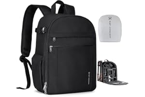 K&F CONCEPT Kamerarucksack Fotorucksack Kompakt & Leicht mit Regenschutz, Camera Backpack für Spiegelreflex DSLR SLR Stativ, Kameratasche für Fotografie & Alltag