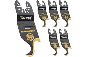 TOLESA Oscillerande knivblad för flera verktyg, 5 st multiverktyg sågblad för skärning av mjuka material takspån, PVC-golvmat