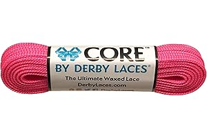 Derby Laces CORE Narrow 6mm Waxed Lace for Figure Skates, Roller Skates, Boots, and Regular Shoes