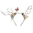 Brikuinr Deer Hairband Cat Ear Headband Hair Hoop Deer Headband Cat Ear Hairband Flower Headband for Party Cosplay Costume