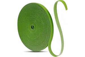 Redamancy 15m Brida para Plantas Cinta, 10mm Cinta para Plantas autoadhesiva, Reutilizables Amarre Antitorsión, ara Viña, Tomates, Frutas, Flores, Arreglo de Cableado Doméstico (Verde Hierba)