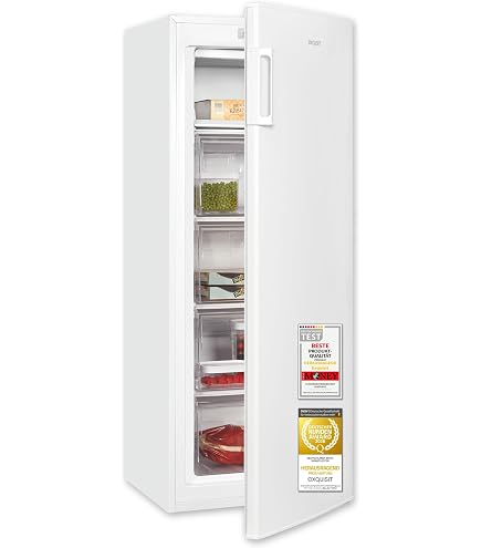 Exquisit Gefrierschrank GS5145-051D – 145 Liter, 55 Cm Breit, 4-Sterne-Gefrierfach, Stufenlose Temperaturregelung, Wechselbarer Türanschlag