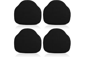baibu Set of 4 kitchen chair pads for Dining Chairs,Non Slip Windsor Chair Cushions Seat Cushion for Kitchen Chairs with Foam Padding (4Pack,Black) 43L x 39W centimetres