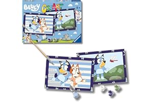 Ravensburger - Creart Junior: Bluey | Manualidades Niños 5+ Años | Cuadros para Pintar por Numeros | Kit Pintura Niños | Pintura por Numeros | Regalo Original