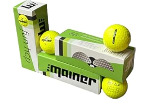 ‎EMAINER Emainer Golfball, softe Golfbälle mit maximaler Reichweite, Dieser Ball kennt Dein Handicap, im 3er-Pack, Farben: weiß und gelb glänzend, rot matt