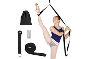 MaoXinTek Yoga-Gurt Beinstrecker Stretch-Band, Stretching Fitnessbänder Equipment für Tanzen, Ballett & Gymnastik Beinspreizer Training, Langer Baumwolle Schlingentrainer mit Türanker