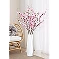 Waipfaru 4 Pcs Faux Cherry Blossom Decor, 36'' Long Stem Artificial Flowers for Tall Vase, Cherry Blossom Tree Branches for Floral Arrangements Wedding Spring Decorations (Pink)