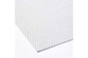 Perforerad plåt, hexagonal aluminium (HV6-6,7) 1,5 mm tjock snitt individuellt anpassat till mått, nyhet, billig (1 000 x 350 mm)