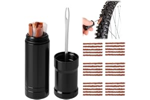 unillea Kit Réparation Pneus Tubeless Vélo avec Mèches et Outil, Kit Crevaison pour Pneu VTT Route sans Chambre à Air, Compact Léger Étanche Réutilisable kit Meche Pneu crevaison