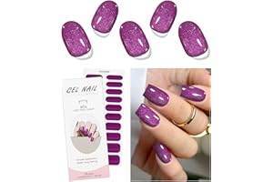 JMEOWIO Unghie Gel Adesive Occhio Di Gatto Rosso Viola, Nail Stickers, Adesivi UV, Decorazioni Unghie, Nail Art Disegni
