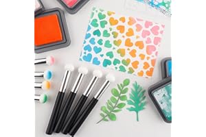 Briartw Lot de 8 applicateurs éponges, mini lanceurs de papier pour la fabrication de cartes, le mélange de cartes, les outils d'artisanat, compagnon parfait pour les besoins d'encre.