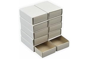 CRELEO Streichholzschachtel blanco 24 Stück ca. 5 x 3,5 x 1,1 cm weiss DIY perfekt zum basteln