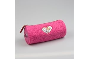 Diddl - Trousse Peluche 20x8,5 cm - Trousse Scolaire Rose en Matière Peluche Douce – Logo Cœur sur Le Devant – Parfaite pour Stylos, Crayons, Accessoires Et Cadeau Enfant