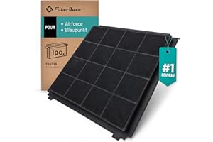 FilterBase® Filtre à charbon actif compatible avec Airforce AFFCA329, AIRFCHHDV1 et Blaupunkt 5Z9110X1 - Filtre pour hotte aspirante