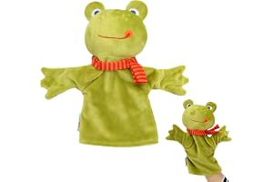 KASTWAVE Frog Hand Puppet Toys, Hand Puppets for Kids, Children's Imaginative Play, Muppet Character Puppet, Soft Hand Stuffed Plush Toy for Boys & Girls, Fun Puppetry Gift for Kids Classroom