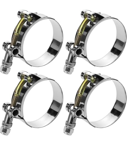 Stainless Steel T-Bolt Hose Clamps With Rounded Band Edges Turbo Intake Intercooler Clamp (37 40mm184 192mm) 39