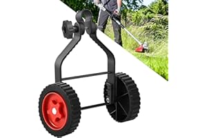 Afenau Roues de débroussailleuse, roues de support de débroussailleuse, roues de support réglables universelles pour débroussailleuse, roues de support réglables universelles pour débroussailleuse,