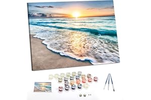 TISHIRON Peinture par numéros pour adultes, bricolage peint à la main Kits de peinture à l'huile sur toile Cadeau pour femmes maman fille anniversaire sans cadre 40 x 50 cm