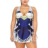 Femminile Due Pezzi Nuoto Costumi Profonda V Plus Size Sport Swimdress Abbronzarsi Minigonna Costume da Bagno