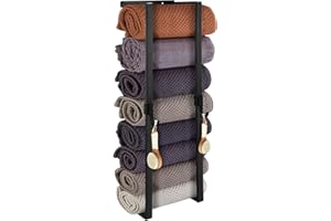 KIEYEENO Porte Serviette Salle de Bain, Support Serviette Salle de Bain Autoportant Porte Serviettes Mural 70 * 20 * 14CM, Porte Serviettes de Salle de Bain en Acier Inoxydable avec Crochet pour Salle de Bain