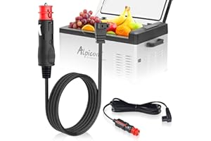 Funmo Rallonge de voiture 12 V-24 V 4 m pour glacière Dometic, Alpicool, Waeco CF, ARB, Setpower, ICECO, réfrigérateur de voiture, compresseur, bloc d'alimentation, câble allume-cigare, câble de