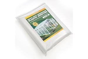 PROMORE Gewächshausfolie Transparent Polyethylenfolie 2 x 3M UV-beständige 0,15mm Extra Dick Reißfest Gartenfolie Gewächshaus Folie Tunnelfolie