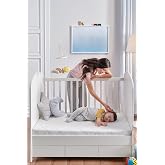 Yataş Mini Twiny Yıkanabilir Kılıflı S&uuml;nger Bebek Yatağı, 70x110 cm