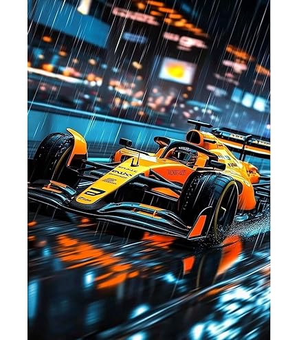 5D Diamant Painting F1 Auto - DIY Diamond Painting 40x50cm Lando Norris