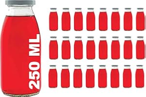 CASAVETRO slkfactory - 24 Bottiglie di Vetro vuote da 250 ml, con Tappo a Vite, 0,25 l