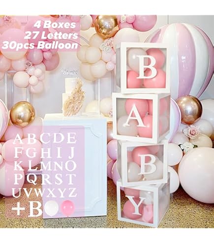 IZoeL Décorations De Fête Prénatale Pour Fille - Or Rose - Kit D