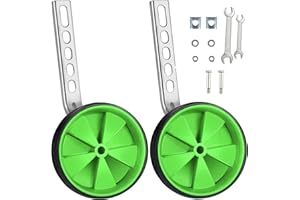 SHENGRUILI Roues de Support pour vélo d'enfant,Roues Stabilisatrices,Roulette pour vélo Enfant,Vélo Roue Auxiliaire,Stabilisateurs velo Enfant,Roues d'entraînement Réglables pour Enfants