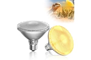 TobeBright Bombilla de Calor 75W,UVB UVA Bombilla Calor Pollitos para Reptiles,E27 Regulable PAR30 Tortuga Lámpara de Calor para Vivarium Dragón Barbudo,Lagarto,Pollito,Cachorro,Paquete de 2
