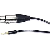 MAEnt™ Premium 3.5mm 4 Pole Stereo Plug EP to XLR Female Cable Mobile Laptop Microphone Guitar Amplifier cable (3 Mtr., Black): 