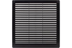 VONLIS® Kratka wentylacyjna, wylotowa, kratka lamelowa, tworzywo sztuczne, prostokątna, 250 x 250 mm, antracytowa/grafitowa