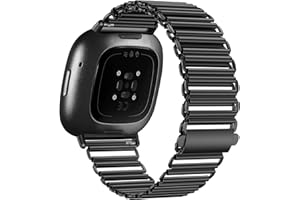 YASPARK Bracelet Compatible avec Fitbit Versa 4/Fitbit Versa 3/Fitbit Sense, Bracelet Remplacement Métal Inoxydable Compatible avec Fitbit Versa 4, Fitbit Versa 3, Fitbit Sense 2, Fitbit Sense