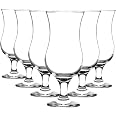 Set Of 6 Hurricane Glasses - 380ml Pina Colada & Cocktail Glasses, Dishwasher Safe
