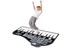 Weinsamkeit Alfombra de Piano, Alfombrilla de Baile para Niños, Regalos de Cumpleaños Navideños para Niñas y Niños de 3 a 12 Años, 8 Instrumentos y 14 Melodías, Música Alfombrilla Baile