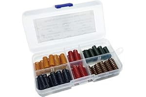 ALLNICE 50 ressorts de compression pour imprimante 3D - Diamètre extérieur : 0,8 cm - Longueur : 1,9 cm - Assortiment de ressorts chauffants