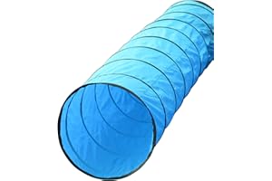 SPORTIKEL24 Superhund Agility Play Tunnel Blue - 3 m Length, Diameter 60 cm - Flexible Play Tunnel for Dog Training & Courses